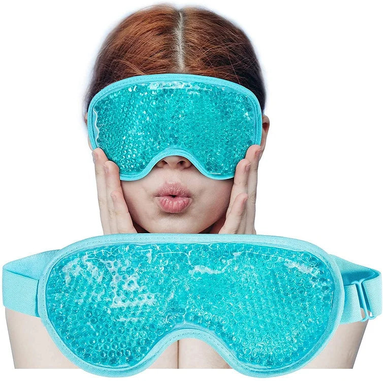 Relaxing Eyes Mask Hot Cold Gel Beads Mask for Eyes Beauty Personal Care Spa Eye Mask Sleep with Adjustable Strap
