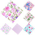 20Pcs 100% Cotton Twill Eco-Friendly Pink Fat Quarters Fabric Bundles 25*25cm Pre-Cut Squares Smooth Durable Patchwork DIY Home