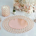 Modern Romantic Gold Crystal Metal Charger Dishes Plates with 3 Beaded Layers Wedding Table Home Decor Printed Carton Packaging