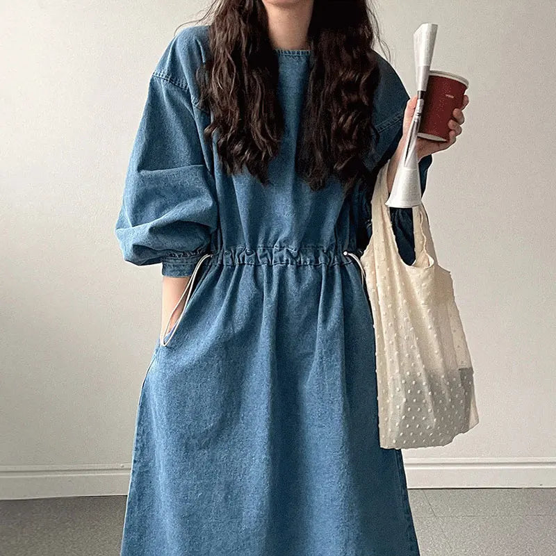 Wholesale 2026 Summer Seaside Holiday Beach Dress Retro V-neck High Waist Cake Dress Elegant Temperament Big Swing Dress