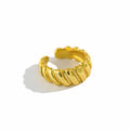 Wholesale Twisted Ear Cuff 925 Sterling Silver 18K Gold Plated Jewelry Cuff Earrings for Women
