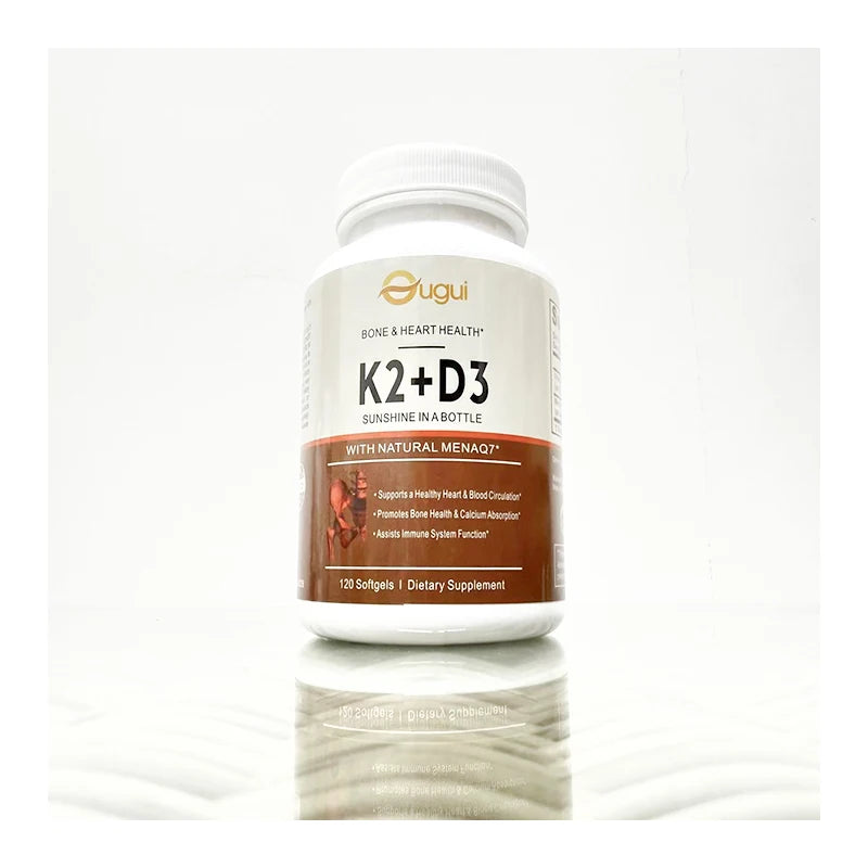 K2+D3 5000 IU 100mcg Natural Softgel Capsules Vitamins for Immune Heart Teeth & Bone Health Adults & Newborns