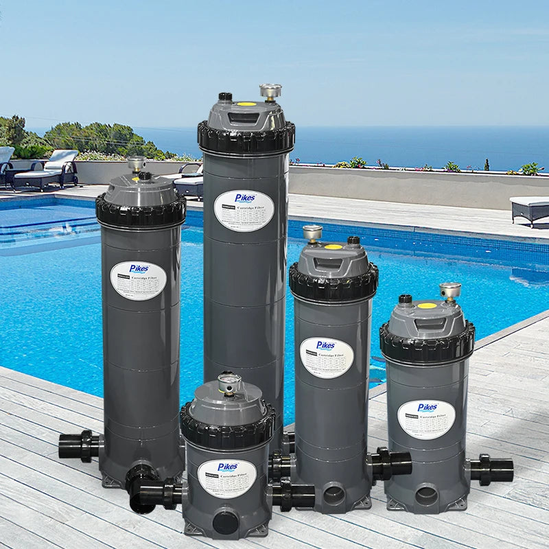 PIKES Swimming Pool Water Filtration System AF25 Effective Cartridge Filter with 350kPa Max Working Pressure