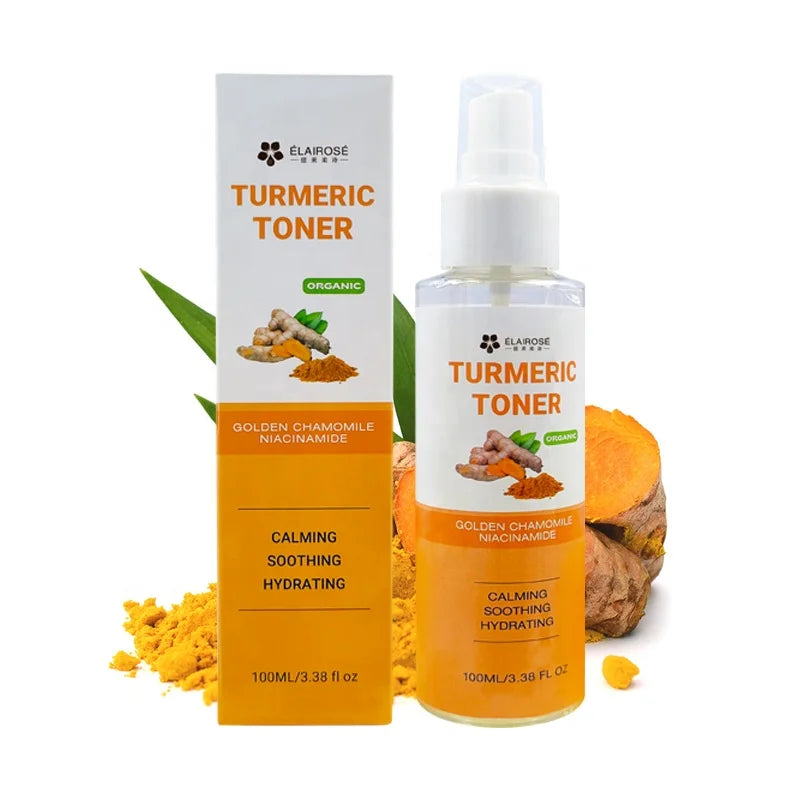 Turmeric Whitening Dark Spots Removal Korean Skin Care Facial Toner for Black Skin Anti Acne Face Toner Tumeric Facial Toner Oem
