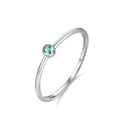 Hainon S925 Silver Delicate Ring Sterling Silver Classic Zircon Style Women's Ring