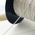 1.6mm 925 Sterling Silver Twisted Curb Chain Roll of Sparkle Twisted Rope Chain in Roll Unfinished