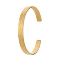 Simple Classic C Shape Open Bangles Fashion 18k Gold Stainless Steel Hammered Adjustable Cuff Bangle Bracelet