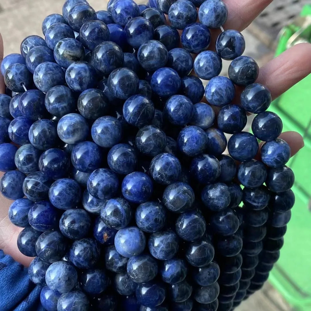 Gem Bulk Crystal Round Beads 4mm 6mm 8mm 10mm Sodalite Bracelet with Healing Power for Jewelry Making