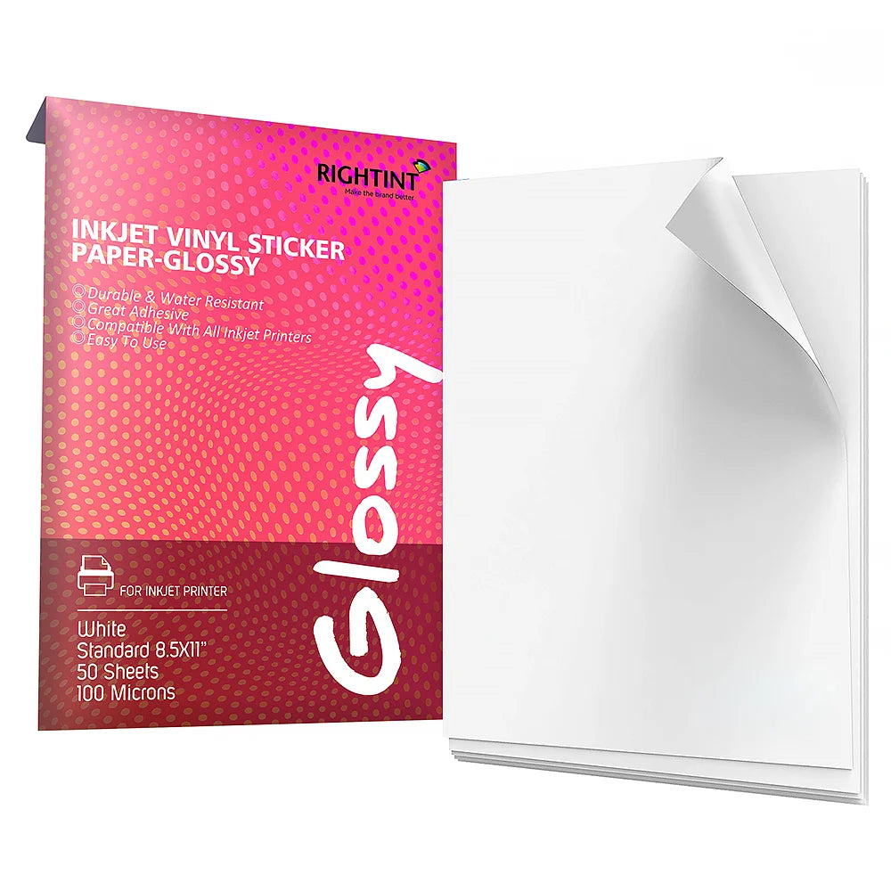 Half Discount Inkjet Printable Waterproof Vinyl A4 Sticker Paper Sheets for Inkjet Printing