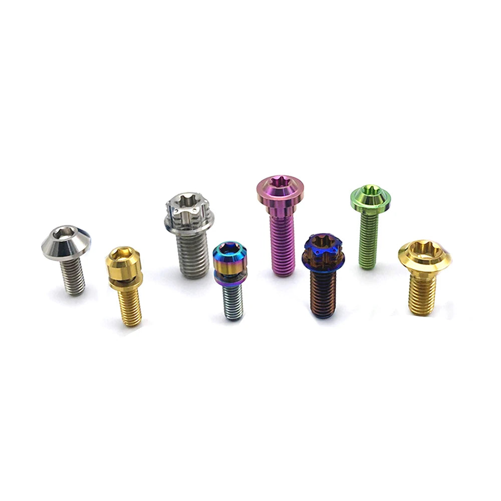 Customized CNC Machining Precision Color Titanium Screws and Bolts M6 M8 M10 Thumb Screw for Bicycle Parts