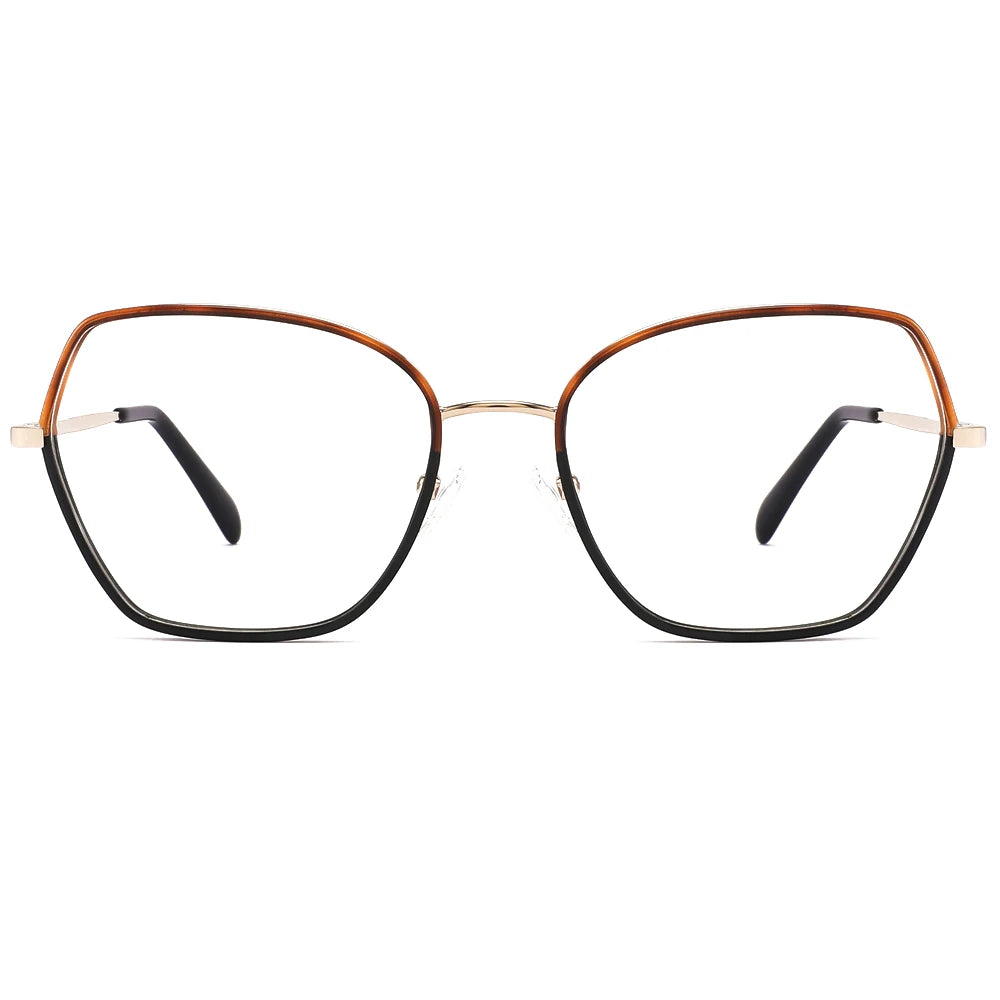 FEROCE Design Metal With Exchangeable Hinges Eye Frames for Fashion Women Spectacle Optical Eyeglasses Frame Optical Frame
