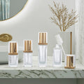 Best Selling Eco Friendly Glass  Cosmetic Bottle Set Skincare Travel Bottle Set Skin Care Face Cream Bottle