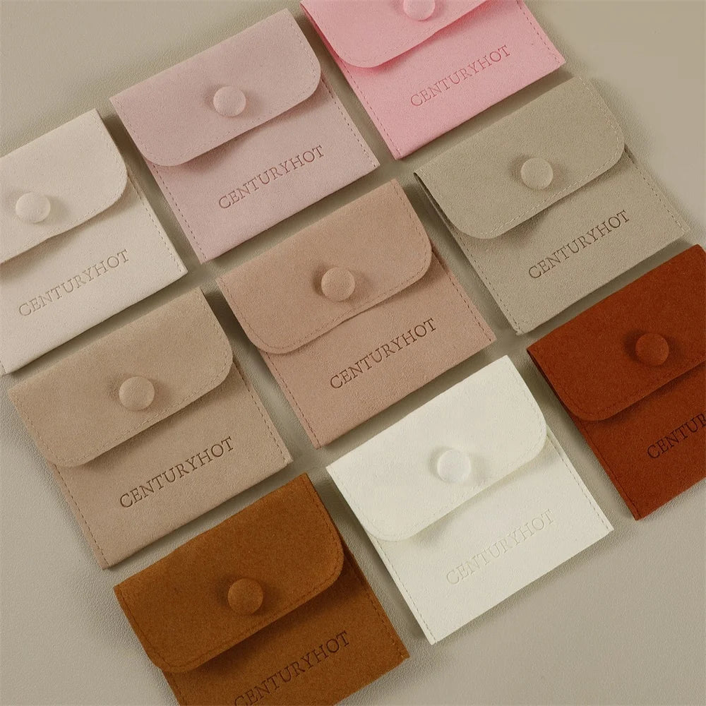 PUPPYSEW Wholesale Microfiber Jewelry Pouch 8*8cm Handmade Jewelry bag Earrings Necklace Ring Bag With Logo
