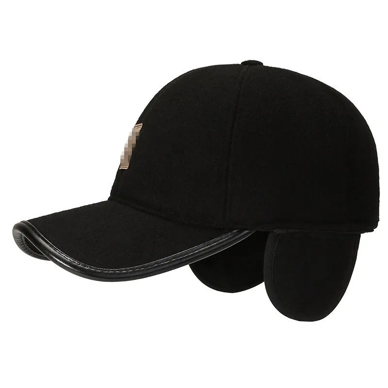 Men's Winter Baseball Cap With Ear Flaps Baseball Winter Sport Hat With Ear Flaps for Men Outdoor Walk Running