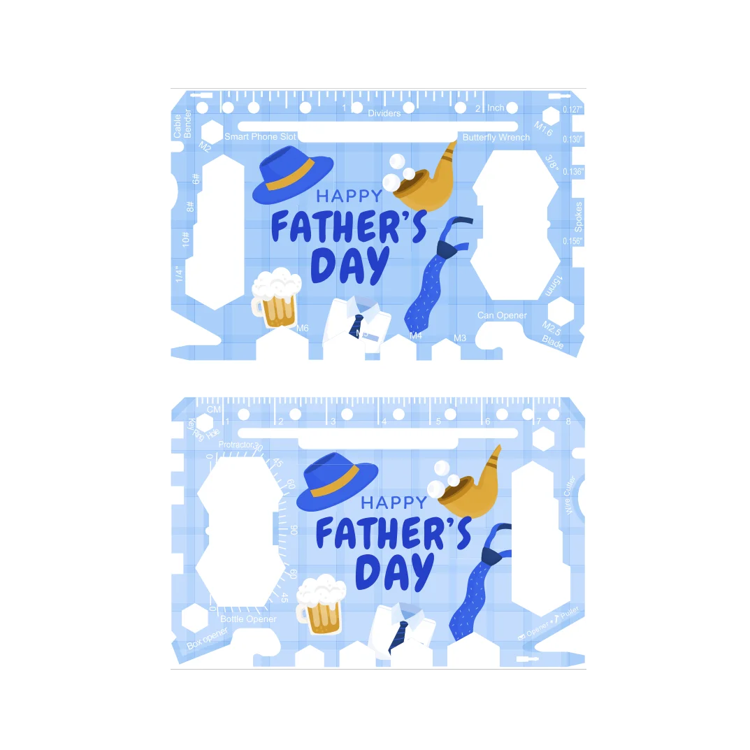 Father's Day Gift  Custom Logo Brand Pocket Wallet Multitool 46 in 1 Beer Bottle Opener Credit Card Multi Tool