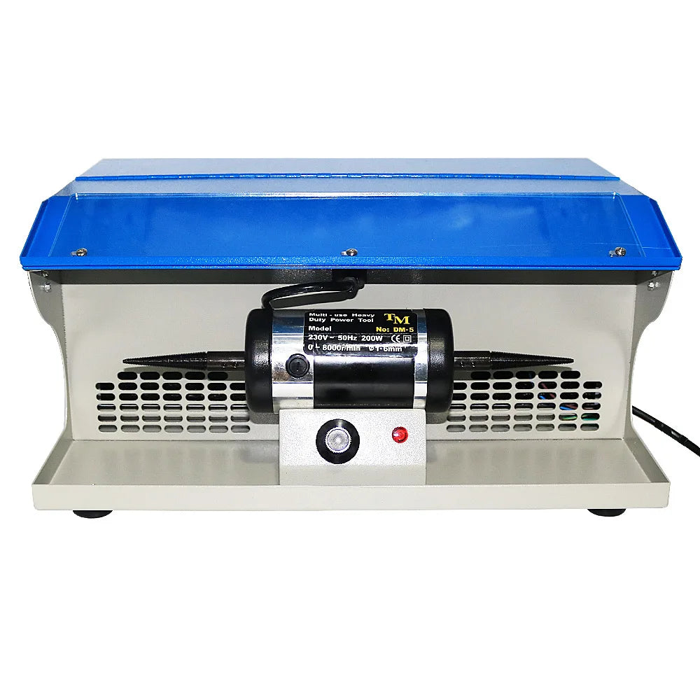 JYC Silver Gold Metal Jewelry Grinding Equipment DM-5 Double Head Polishing Machine Dust Collector 200W 110V/220V 0-8000rpm