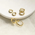 Women Geometric Simple Ear Rings Huggie Earrings Classic Fashion Jewelry Small Round Earrings Gold Plated Copper Brass Trendy