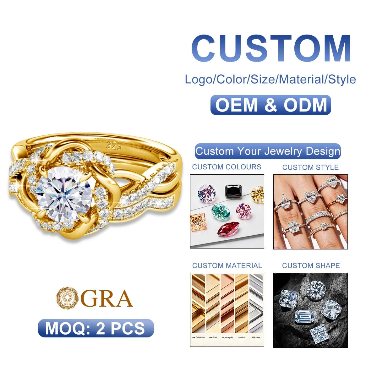 2026 Trend Jewelry Petal Design 3-carat Moissanite Diamond Joyeria De Plata 925 Rings Silver Engagement Rings Set
