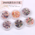 TSZS New Deign Mix Colorful Dried Flower Nail 3d Real Natural Dried Flower Nail Art Decoration 3d Beauty Floral Nail Stickers
