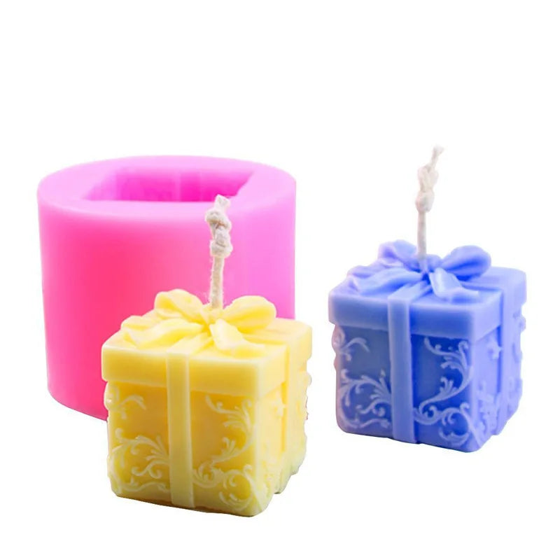 Silicone Resin Cake Decorating Mold Gift Box Baking Tools with OPP Bag Packaging