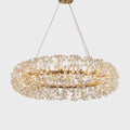 Indoor Modern Round Led Pendant Light Gold Luxury Crystal Decorative Large Chandelier for Living Room