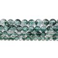 Wholesale Green Ghost Loose Beads Natural Gemstone Round Crystal Green Color Stone Loose Beads