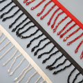 G003 Crystal Glass Beaded Fringe Tassel Dance Skirt Beads Decorative Clothing Handmade Lace