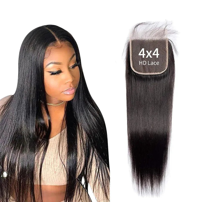 Hot 12A Highlight Kinky Curly Human Hair P4/27 Piano Color 4X4 Lace Closure Brazilian Hair 100% Human Hair 8-22inch Free Part