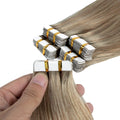 Raw Cambodian Tape in Hair Extensions Unprocessed Remy Vigrin Cuticle Aligend One Donor Hair Tape in Extension