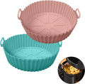 Reusable and Easy Cleaning 6.5/7.5inch Air Fryer Silicone Pot Air Fryers Silicone Liner Reusable Air Fryer Oven Accessories