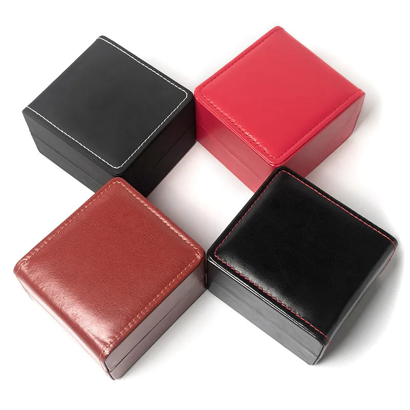 High Quality Custom Classic Luxury PU Leather Watch Packing Gift Box UV Coating Varnishing Embossing