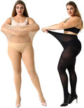 Women's  20D Plus Size Control Top Tights Ultra-Soft Panty Hose