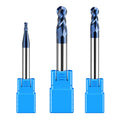 HUHAO HRC 45 Two Flutes Ball Nose TiSiN Coated Tungsten Steel End Mill Cnc Milling Cutter Carbide Engraving Bit for Metal 4690