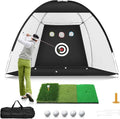 10x7ft Golf Practice Net Golf Hitting Aid Nets for Backyard Driving Chipping Swing Training Gift for Men/Golf Lovers