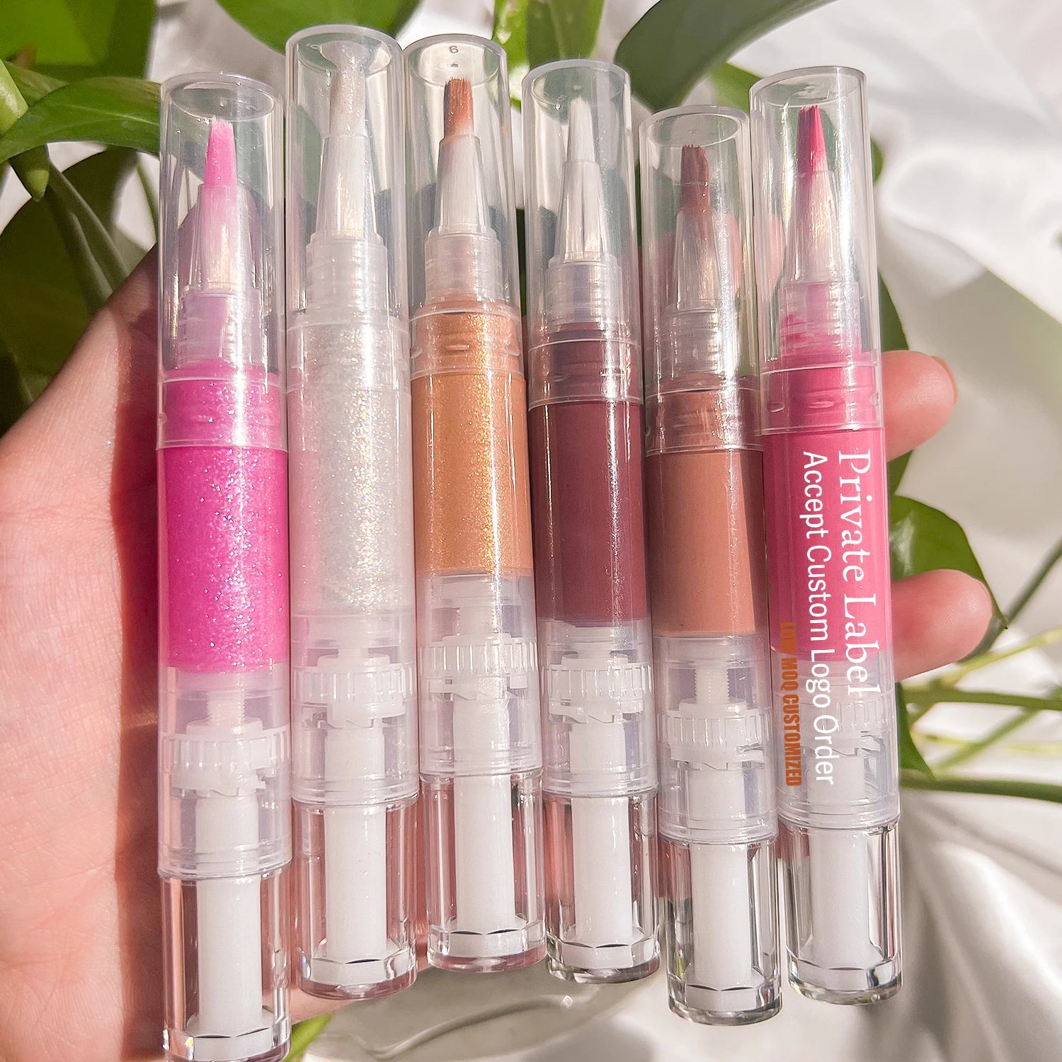 Rotate Lipgloss Private Label  Waterproof Clear Empty Tubes Lip Gloss Vegan Long Lasting Lipgloss Containers
