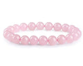Natural Rose Quartz Bead Bracelet Classic Style Healing Crystal Gemstone for Women Men Girls-Buddhist Birthday Gift