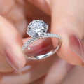 Mishang Jewelry MSR-919 Fashion Design Women Engagement Ring PT950 Round Lab Grown Diamond Ring Valentine's Day Birthday Gift