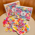 150 Pcs/Box 150 Pcs/Box Hot Selling Hair Rope Kids Hair Accessories Rainbow Colors Elastic Hair Bands Kids Elastic Hair Ties