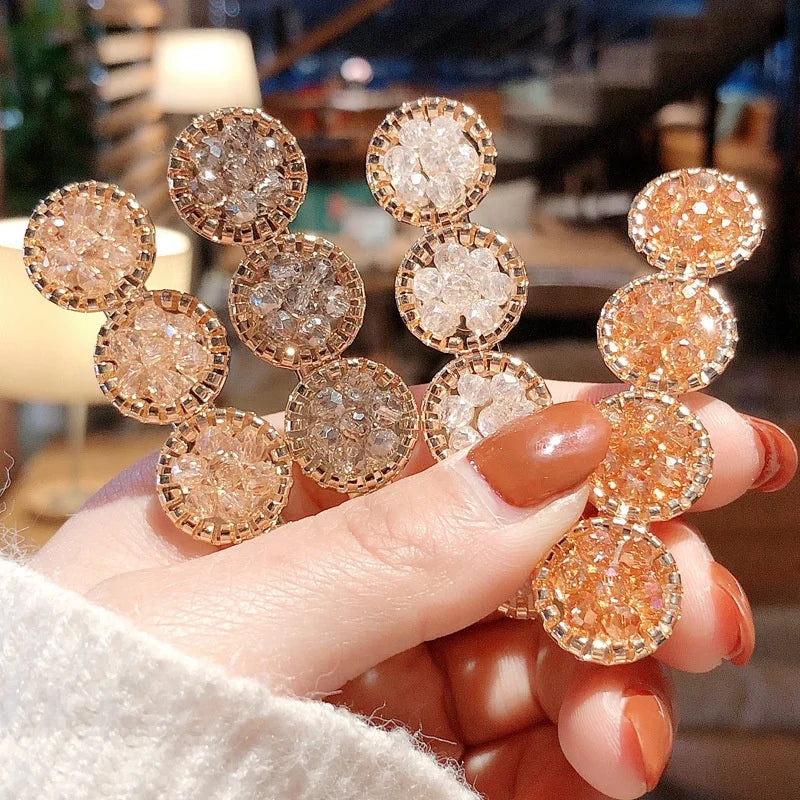 Bling Sparkly Crystal Hairpins Round Alligator Duckbill Hairgrips Hair Pins Hairgrip Barrettes Rhinestone Duck Bill Hair Clip