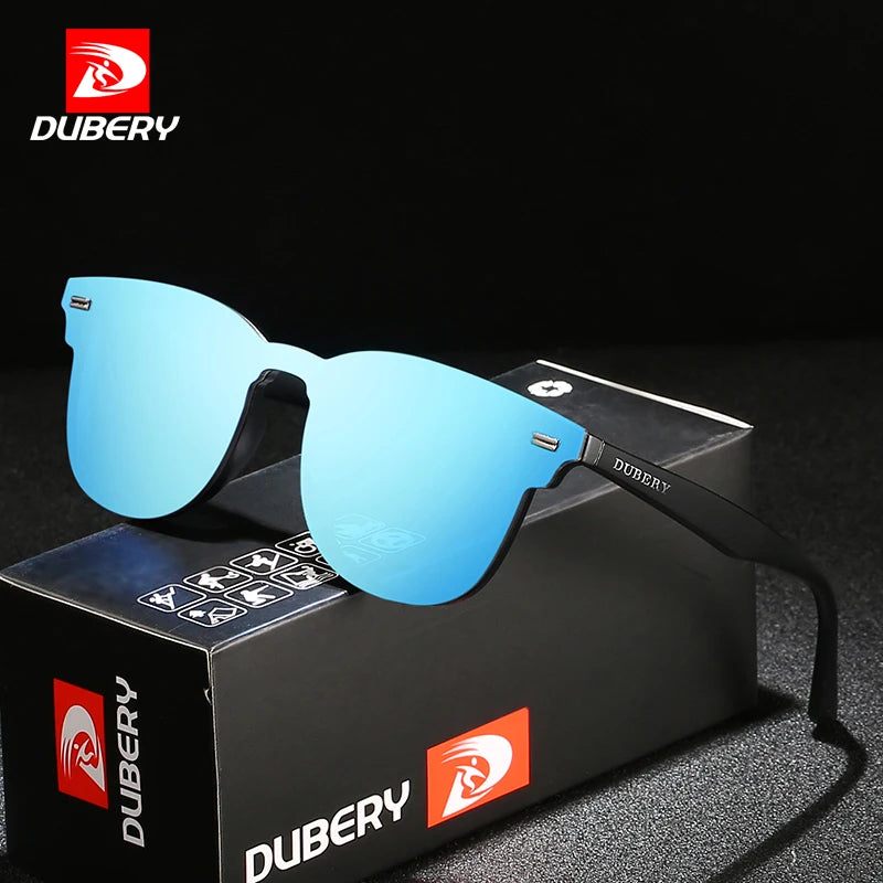 DUBERY 2025 Men's Women's Sports Sunglasses Popular Wholesale Polarized UV 400 Blue Red Frames Made PC Source Manufacturer