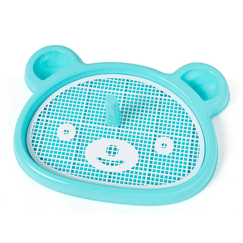 Bear Shaped Dog Toilet with Tray Plastic Pet Training Tool for Potty Training Dogs