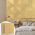 3D Art Modern Architectural Design Straight Groove Acoustic Wall Panel for Hotel Home Decor Polyester Fiber Sound Insulation