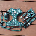 OKEYPETS Designers Pet Vest Personalized Harness Set Neoprene Adjustable Custom Bow No Pull Dog Harness Set
