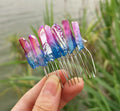 DIY DIY Natural Rose Quartz Guasha Stone Jade Guasha Crystal Head Massager Comb
