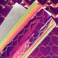 Wholesale Metallic Pu Leather Fabric Holographic Diamond Embossing Shiny Waterproof Abrasion-Resistant Upholstery Sofa Garment