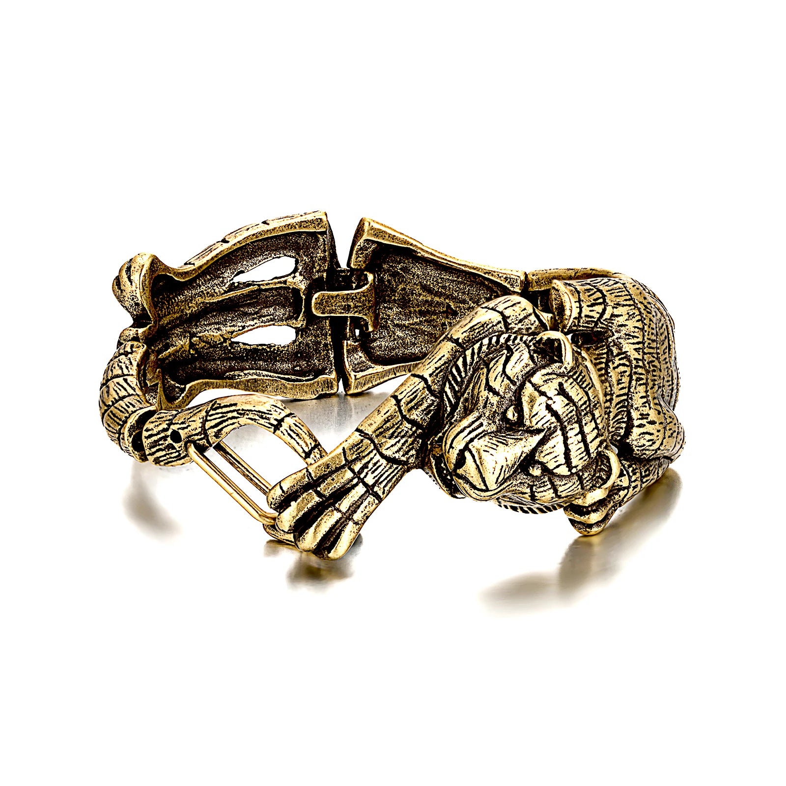 Exaggerated Custom Tiger Bracelet Gold Bracelet Designs Men Stainless Steel Charm Bracelet Men
