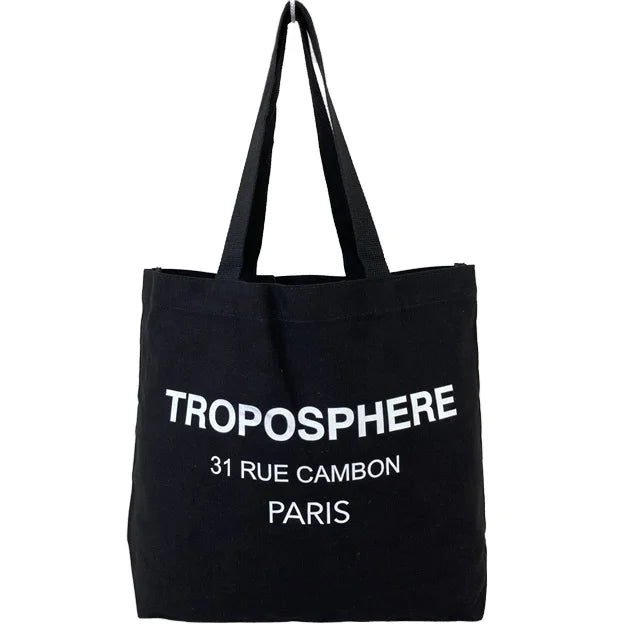 Cotton Canvas Tote Bag Strong Hand Length Handle Leather Straps Custom Logo Customizable Size Printing Zipper Closure
