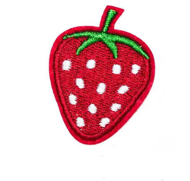 Wholesale Fabric Machine Hoodie Custom Embroidered Letter Chenille Strawberry Patches
