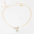 Luxury Bespoke 18K Gold Akoya Pearl Necklace Seawater Pearl Link Chain Original Design Jewelry Custom Personalized