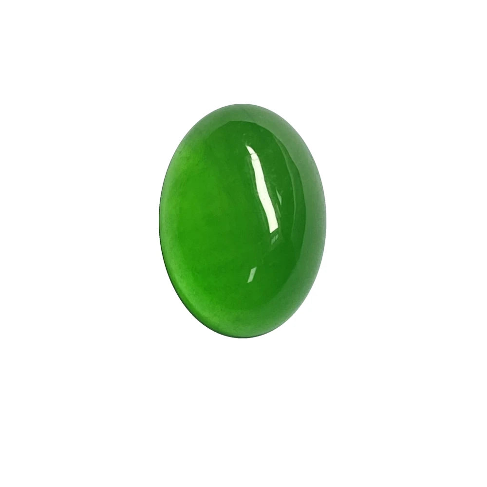 HQ  Natural Green Jadeite Origin Myanmar Loose Gemstone Flatback Cabochon Burma Jade Stone